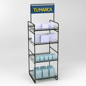 Mueble Exhibidor en acero 50X50 cm con marco para publicidad