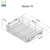 Canasta classic mueble bajo módulo 70 cm con riel cierre lento - Thumbnail Image 7