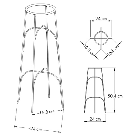 Combo Soporte piso arco bajo + Soporte piso arco alto - Negro - Imagen 7