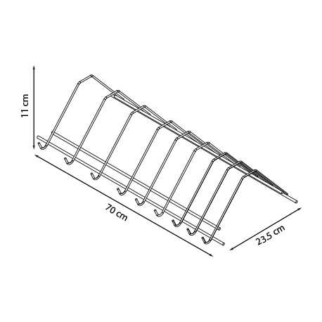 Platero Classic para cocina 70 cm con soporte para pocillos - Imagen 10