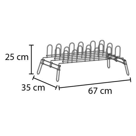 Zapatero piso 9 pares en acero 67x35x25 cm - Imagen 11