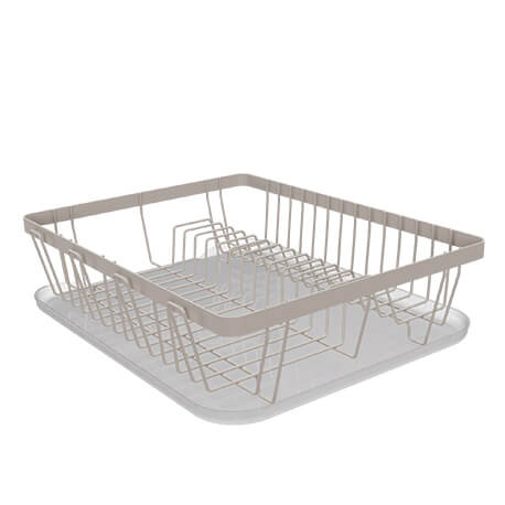 Escurridor con portavasos y bandeja platinum - Imagen 4