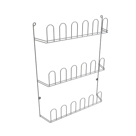 Zapatero de pared para 9 pares de zapatos en acero - Imagen 5