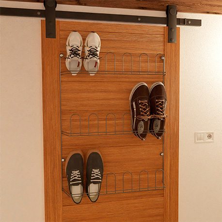 Zapatero de pared para 9 pares de zapatos en acero - Imagen 3