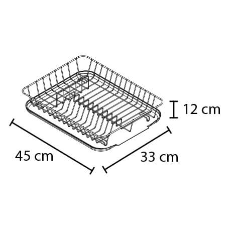 Escurridor de platos Classic con bandeja para mesón de cocina - Imagen 3