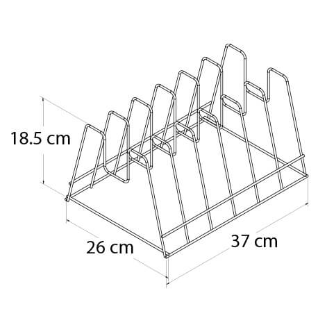 3869 Porta bandejas y sartenes en M Rejiplas