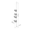 Organizador multiusos esquinero piso-techo con 4 canastas - 24x19x180 a 280 cm - Thumbnail Image 28