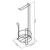 Portapapel higiénico Organizador para 3 Rollos de Papel - Thumbnail Image 12