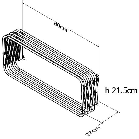 Tendedero dúplex 80 cm para ropa, diseño compacto y funcional