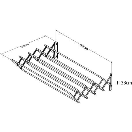 Tendedero dúplex 90 cm para ropa, mayor capacidad y resistencia
