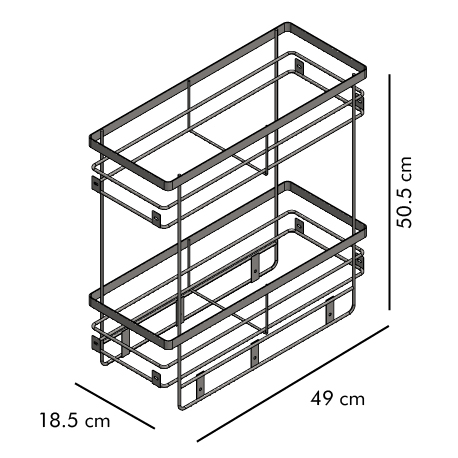 La Aceitera fleje riel a piso con cierre lento de Rejiplas seguro le va a dar un toque exclusivo a tu cocina con su diseño minimalista. Posee además una base en malla para conservar todo en su lugar.