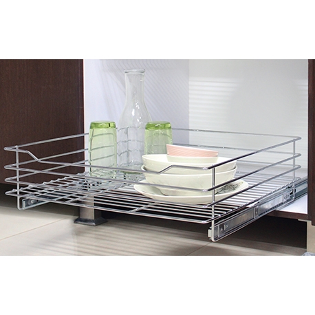 Canasta riel a piso 55 cm Rejiplas, organizador cocina