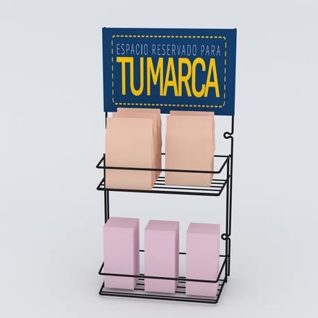 Exhibidor de mesa y pared 2 niveles - Imagen 2