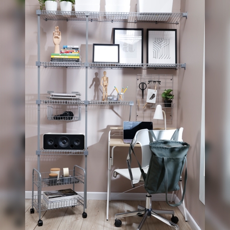 Organizador junior 2 canastas con ruedas Rejiplas