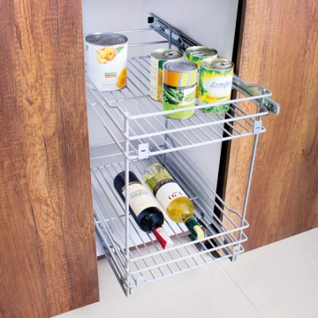 Despensa mueble bajo 2 niveles para M de 40cm con cierre lento - Imagen 2