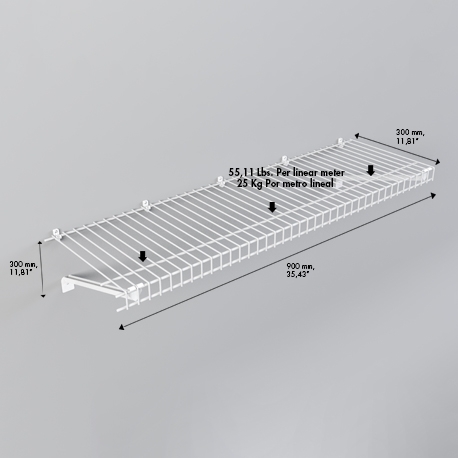 Repisa modular 90x30 cm Rejiplas