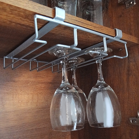 Soporte copas para entrepaño de madera de 15 mm de espesor - Imagen 2