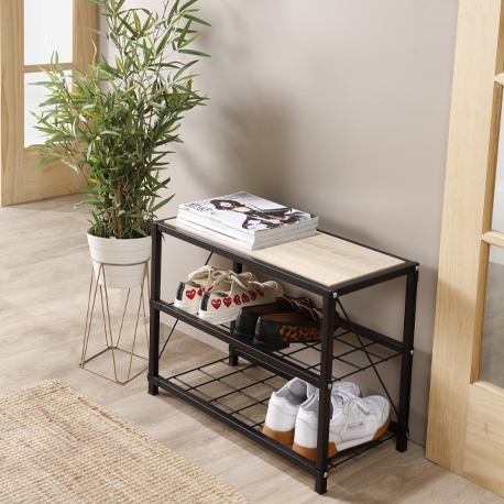 Base Porta Macetas Geométrica con Maceta plástica blanca de 20 cm de diámetro - Imagen 4