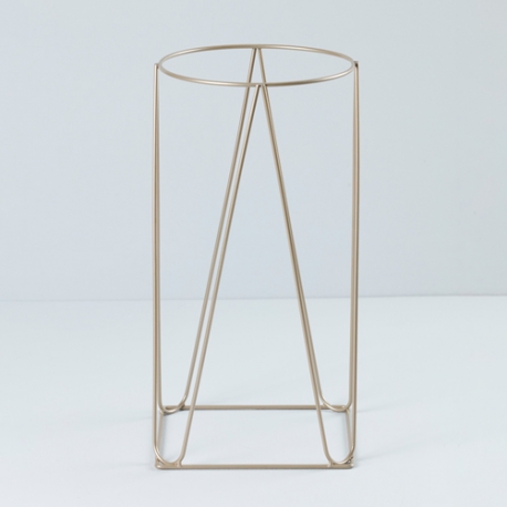 Base Porta Macetas Geométrica con Maceta plástica blanca de 20 cm de diámetro - Imagen 7