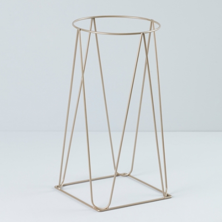 Base Porta Macetas Geométrica con Maceta plástica blanca de 20 cm de diámetro - Imagen 8
