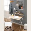 Escritorio plegable en madera con estructura en acero blanca - Thumbnail Image 3