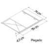 Escritorio plegable en madera con estructura en acero blanca - Thumbnail Image 8