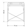 Escritorio plegable en madera con estructura en acero blanca - Thumbnail Image 9