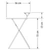 Escritorio plegable en madera con estructura en acero blanca - Thumbnail Image 10