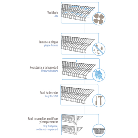 Classic closet Mueble Organizador tipo clóset modular en acero - Imagen 22