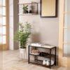Combo Zapatero banca + Mueble vertical 5 niveles - Negro - Thumbnail Image 2