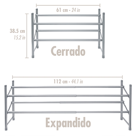 Zapatero de piso expandible 61 a 112 cm y apilable 2 Niveles - Imagen 14