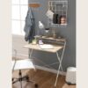 Escritorio plegable en madera con estructura en acero blanca - Thumbnail Image 1