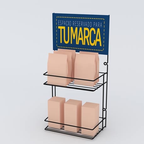 Exhibidor de mesa y pared 2 niveles - Imagen 1
