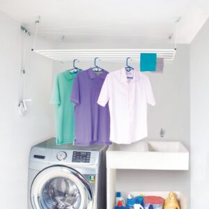 Tendedero de techo para ropa, ahorro de espacio en el hogar