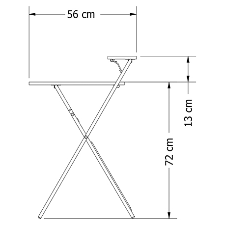 Escritorio plegable en madera con estructura en acero - Imagen 8