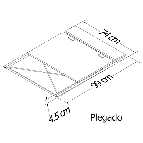 Escritorio plegable en madera con estructura en acero - Imagen 5