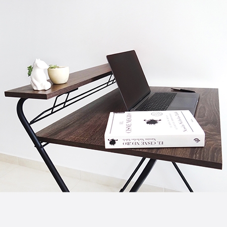 Escritorio plegable en madera con estructura en acero - Imagen 3