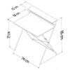 Escritorio plegable en madera con estructura en acero - Thumbnail Image 7
