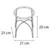 Soporte de piso en acero arco bajo y matera plástica blanca - Thumbnail Image 6