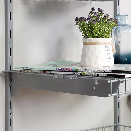 Brazo Mix  40 cm Soporte de entrepaño para sistema modular tipo closet cremallera - Imagen 7