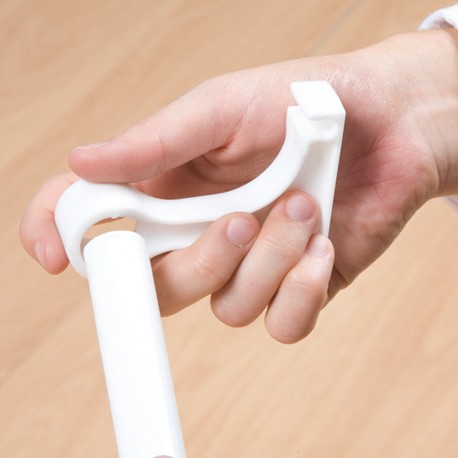2 Soportes Plástico para tubo de clóset con entrepaño en Rejilla - Imagen 4