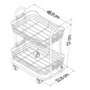 Organizador 2 niveles con ruedas Rejiplas