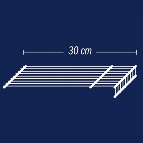 Entrepaño de rejilla 30X150 cm -Estante organizador multiusos en acero - Imagen 3