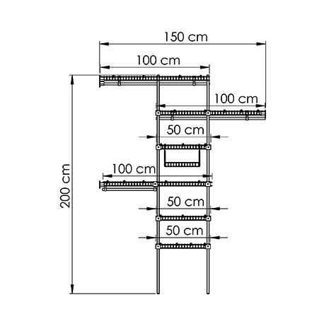 Combo Estantería Metalíca Tipo Closet Grand Closet + Zapatero piso - Blanco - Imagen 5