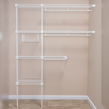Combo Estantería Metalíca Tipo Closet Grand Closet + Zapatero piso - Blanco - Imagen 3