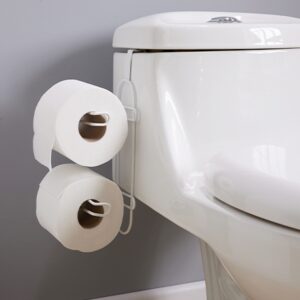 Soporte doble de papel higiénico para colgar en el tanque