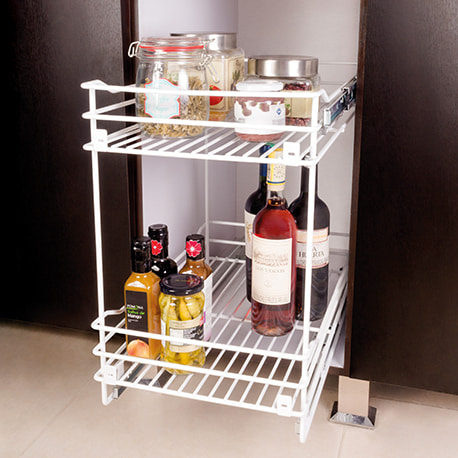 Despensa mueble bajo 2 niveles para M de 40cm con cierre lento - Imagen 1