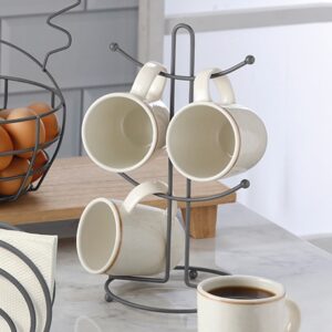 Porta mugs 4 puestos para tazas y pocillos en acero