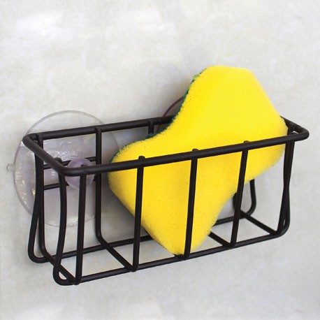 Porta esponjas en acero con chupas - Imagen 1