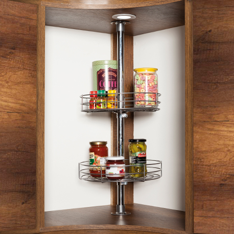 Torno esquinero 360° 30 cm Rejiplas, herraje cocina